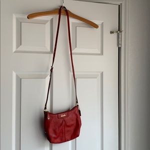 Coach red crossbody purse